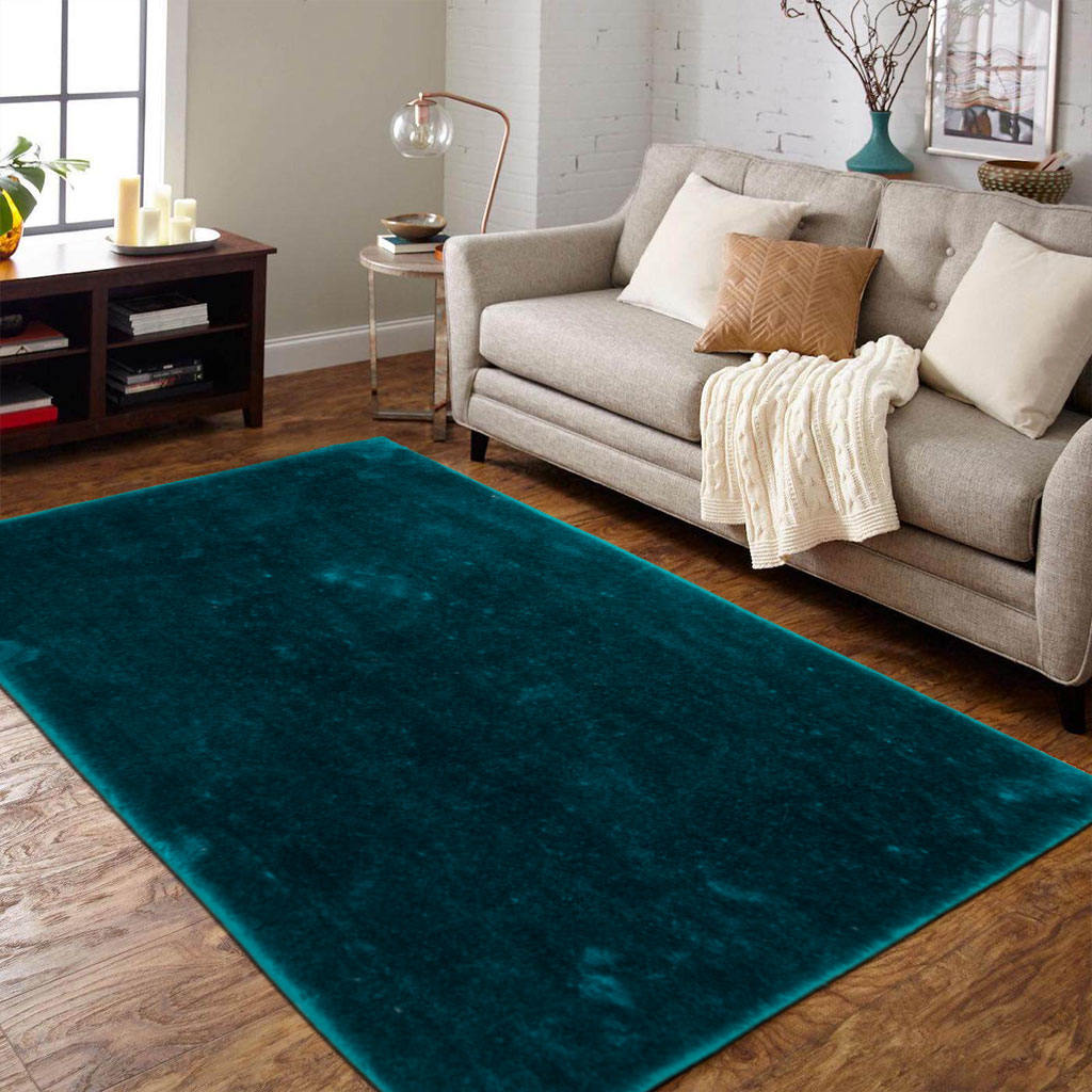 Glossy Cashmere Solid Area Rug