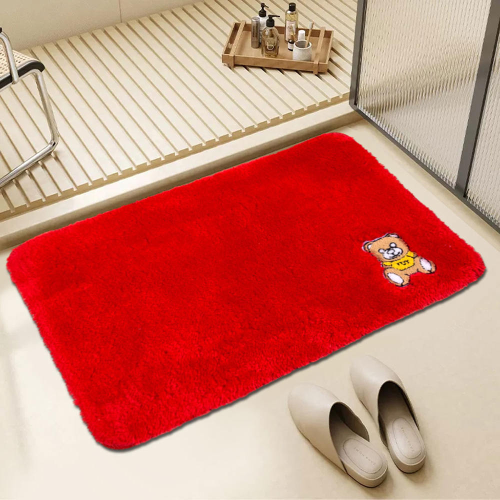 Glossy Yarn Velvet Bath Mat