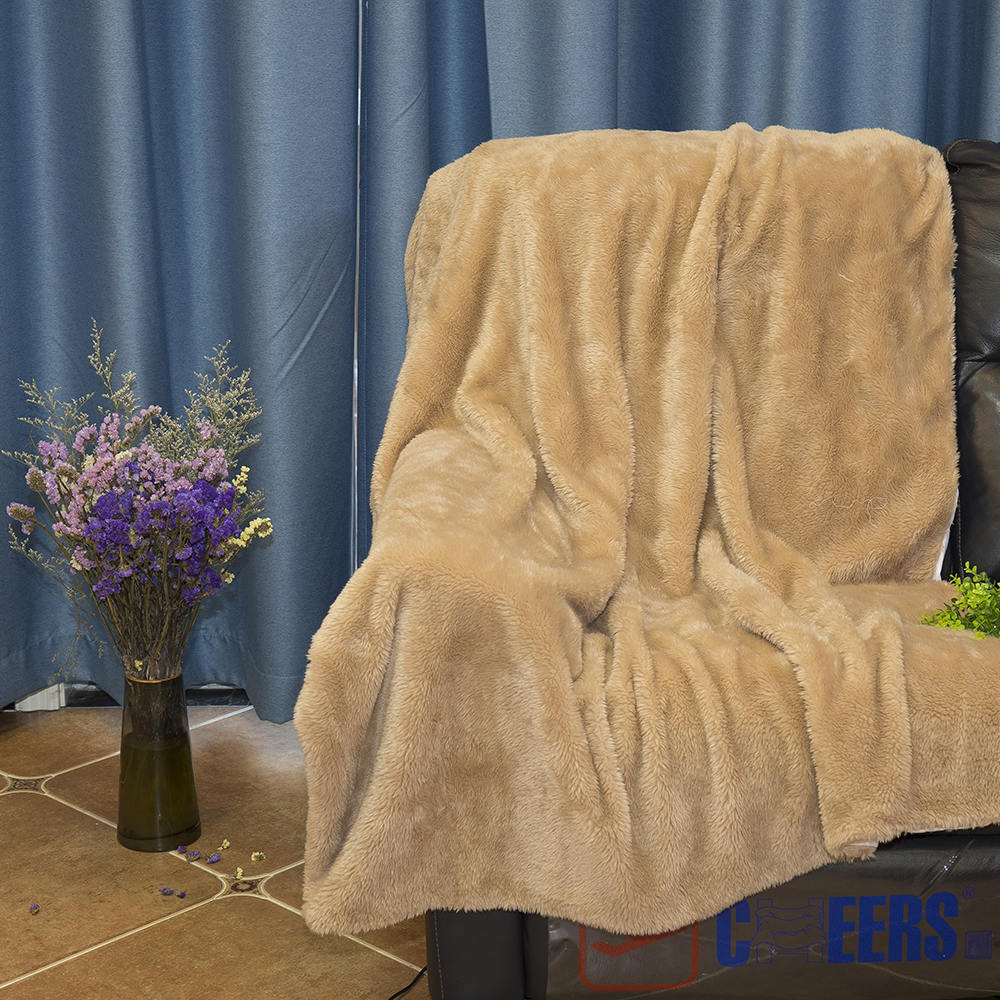 Double Layer Lambs Wool Throw Blanket